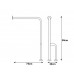 Barra Apoio Fixo Chão Aço inox - 75x85x20